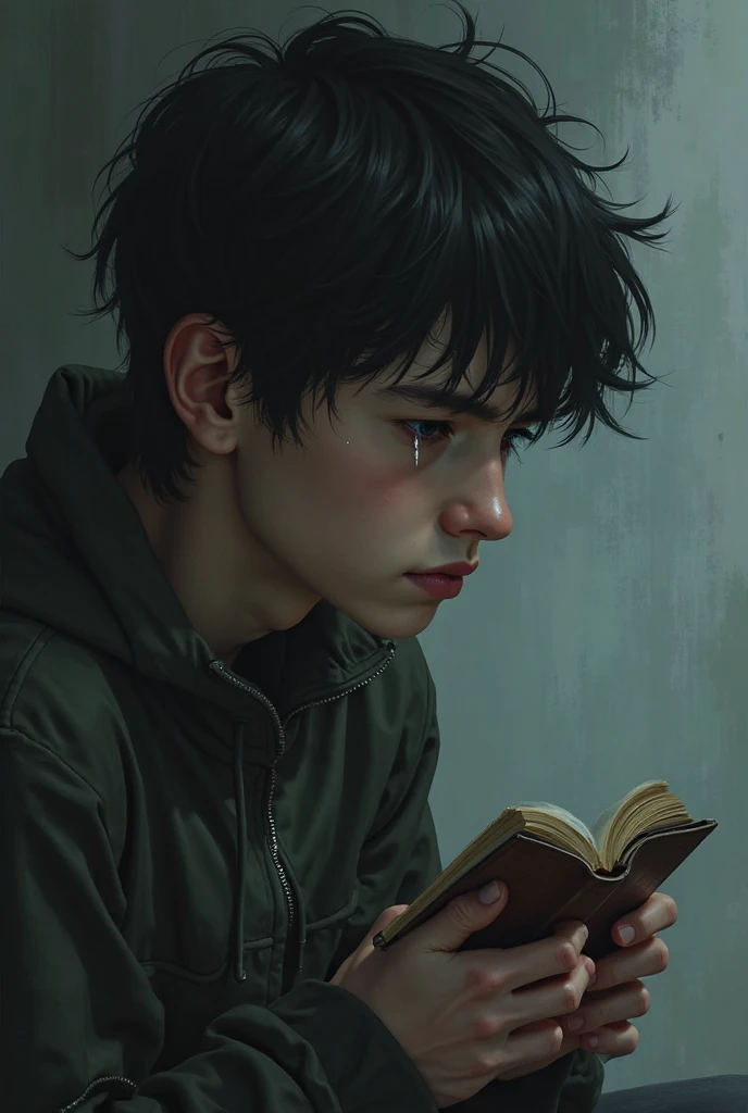 an artistic drawing that represents the emotion of sadness as you grow up and the exhaustion of adolescence 