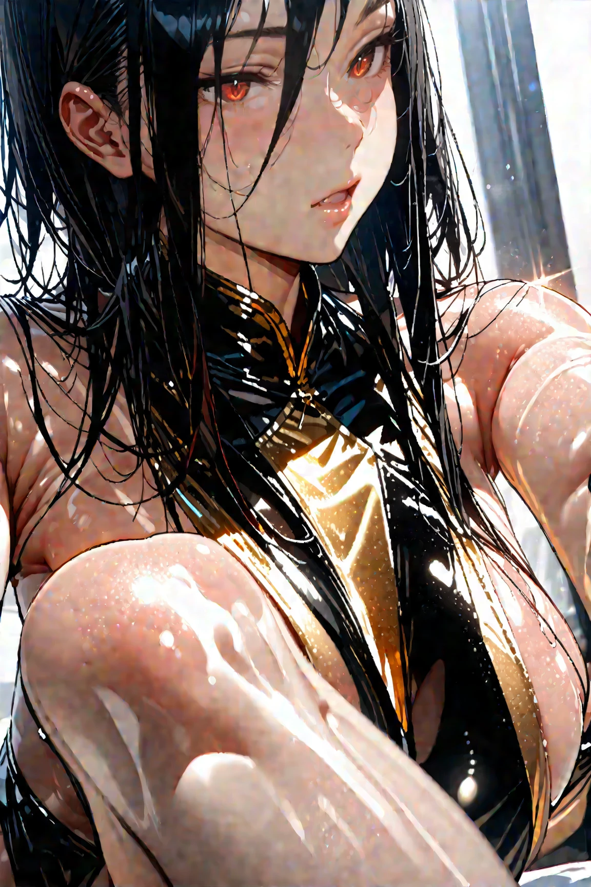 ( Masterpiece:1.25, exposed:1.2, White and vivid colors, Acutance),{ navel | pretty Ass | Detailed open crotch | Delicate lace knitted wear },  (tiny sexy junior idol), ((face variations)), portrayed in the best quality and high resolution. The image should be ultra-detailed, ( realistic, and photorealistic with a touch of rawness ). under the mesmerizing back lighting, (Dazzling and delicate stained glass Background). (concept art). enhancing the overall visual impact. Whole Body proportions and all limbs are anatomically accurate, (nipple:-0.9) .