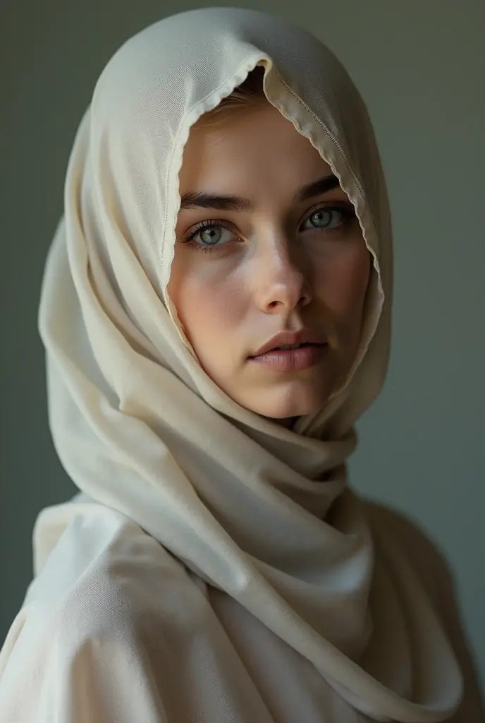 create an image with a veiled woman wearing the hijab