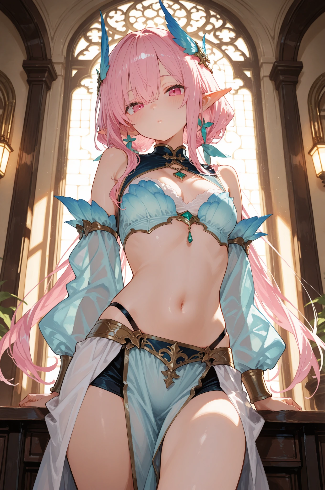 (masterpiece,best quality),Simple background,1girl,(mature women:1.2),solo,perfect female body,full body,big breasts,
xtremely detailed CG unity 8k wallpaper,illustration,lens 135mm,
elysia (summer miss elf) (honkai impact),slit pupils,pink pupils,elysia (honkai impact),elf,pointy ears,pink hair,long hair,swimsuit,blue eyes,breasts,cleavage,bangs,smile,bikini,white bikini,jacket,see-through,large breasts,hairband,ponytail,
<lora:smooth skin v1.3.2:1>,<lora:elysia_1024_Lion_dim128_kohyaLoRA_fp32_1e-1noise_token2_24-3-2023:0.8>,