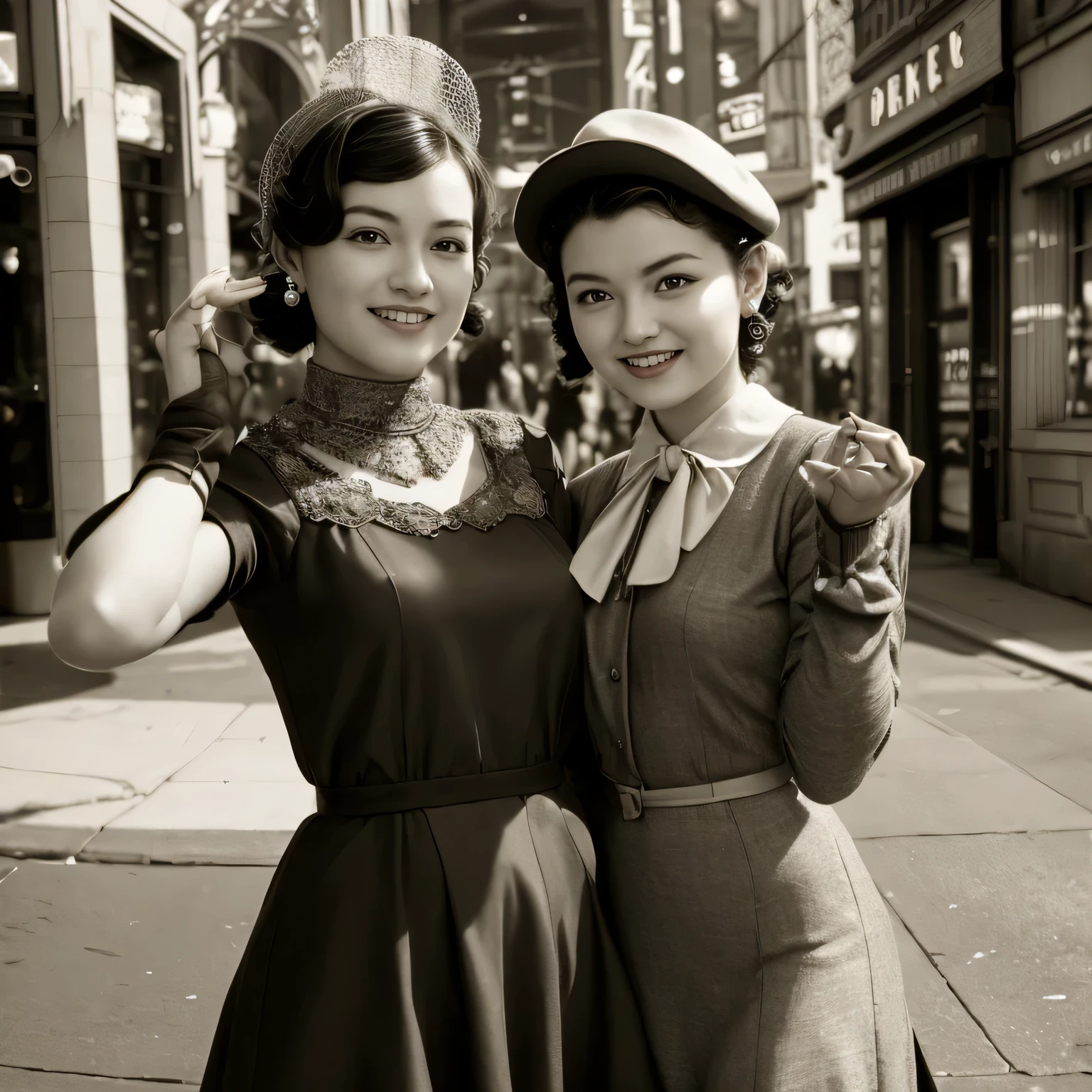 colorful 1946 dress