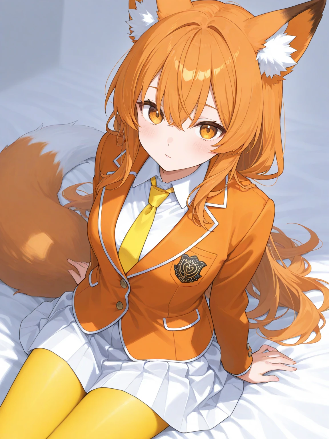 masterpiece ,  1girl, fox ears, orange hair, red eyes, glowing, blue tuxedo ,  sitting, outdoors, normal breast, smile , teeth ,
(8k,  best quality 1.2),  ultra-detailed, 8k uhd,
soft lighting, high quality, film grain,   beautiful lighting,
cinematic ,perfect body , best illumination, best shadow,  sharpness, contrast,