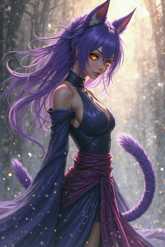 There is lost coliseum there female lionessin seductive pose, she have ebony colour skin beautiful yellow cat eyes dark gold eyeshadows make up, ring style earrings, her hair is purple with pink highlights . she dressed in white neather topic with golden parts on countures also short and white leather straps on her cat legs instead of boots, her hands have hude ruby claws on her fingers, (ultra high quality fantasy art, anime fantasy style, masterpiece, ultra high quality character design, 8k quality anime art, realistic anime art, top quality wallpaper illustration, detailed ultra high quality accurate face, high quality design and accurate physic)