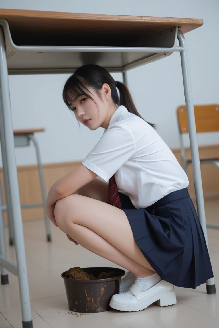 1woman,((1girl)),((16 years:1)), cowboy_shot,(from_front:1.8),Worm’s Eye View,squatting,hugging own legs, (classroom:1.3),10 generations, very young,Innocent beautiful girls, Idol faces, Delicate girls:1,one leg up, (sole of foot, toe:1.2), (barefoot:1.5),(school_uniform:1.5),(white_blouse:1.0), (ribbon_tie:1.0), (blazer:1),(cardigan:1), (check_skirt:1.3),at the park,(knees_apart:0.8),,(White_plain_panties are visible:1.3),(seamless_panties:1), (Satin_Panties:1), (Lace-up_pantie:1.1), (Shirt Lift:1.2),huge breasts, sagging breasts, (Exposing breasts:1.2),(Showing nipples:1.2),masterpiece, highest quality, 8k,(Beautiful_Skins:1),Detailed face,Smooth Hairs, Glowing black eyes,sparkling eyes,Childish,RAW Photos, Professional Lighting, Film Grain, chromatic aberration,expressionless, (Small eyes and faces:1.0), (Bokeh:1.1),school bags,accurate body,(nsfw:1.2)