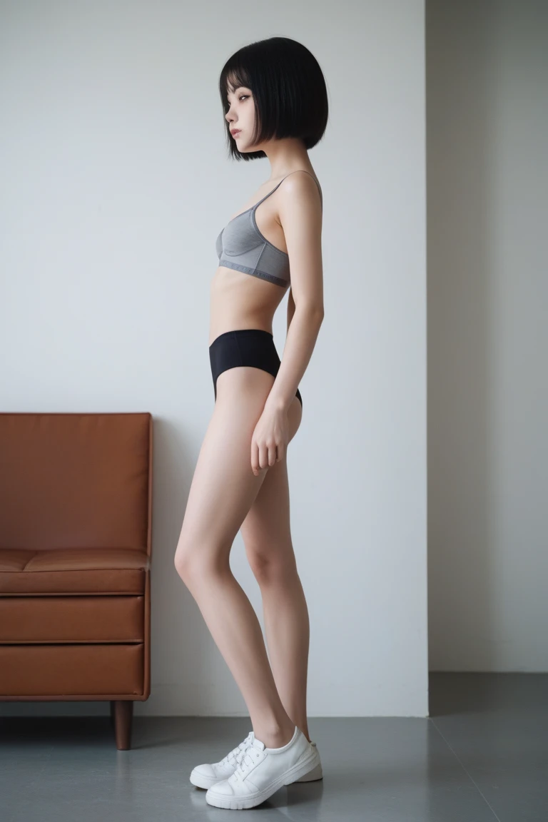 (best quality), (very aesthetic), (ultra-detailed), (best illustration),a mature female,Perfect Face,MKMami,(full_body),taking off her clothes,skinny, MILF,NSFW,