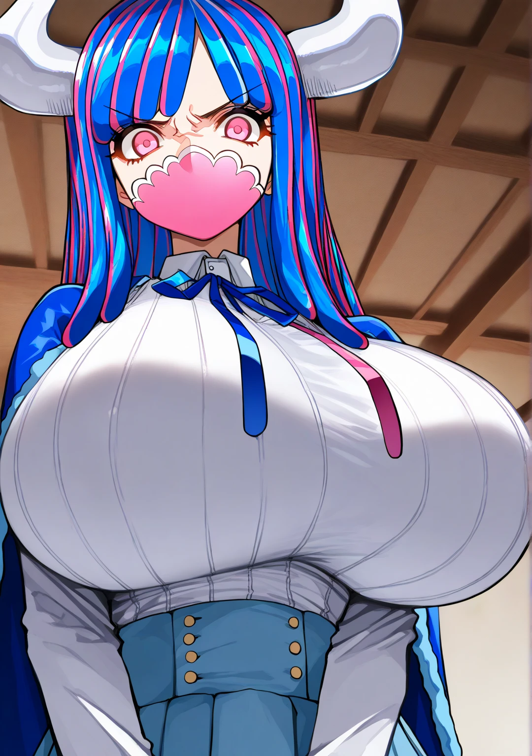 Kawaii  boy, tiny ,  bulge, ((latex covered )), ((((frills, ribbons, bows, rosy cheeks, latex baby outfit, latex babydoll outfit, baby bonnet, baby bib, baby mittens, baby booties, in a baby crib, plush baby crib, nursery background)))), (((massive , gigantic , huge jiggly , big , big puffy , own hands on ))), ((((smooth  bulge,   bulge)))) ((feminine face, long flowing soft hair, beautifully soft hair, enchanted hair, shiny hair)) blushing, delicate eyes, delicate eyebrows, (blue eyes), detailed eyes, soft eyes, glowing eyes, high energy, excited, lusty, (((grabbing  in shock))), ((((naughty babies,  babies, )))), (((povbreastgrab, pov hands,  grab)))((((cute baby pacifier, pacifier gag))))