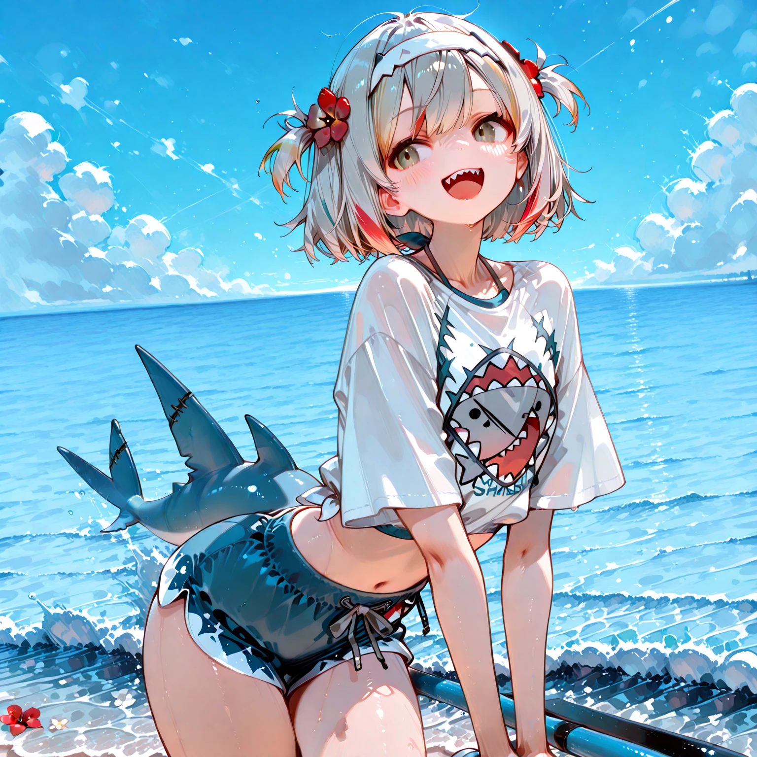 anime girl in a bikini with angel wings and a sword, from the azur lane videogame, azur lane style, from Girls' Frontline, lolish, Girls' Frontline style, fine-details. Girls' Frontline, Kantai Collection Style, Girls' Frontline cg, 比基尼. background of hell. bleed, Girls' Frontline universe, characters from azur lane, Girls' Frontline