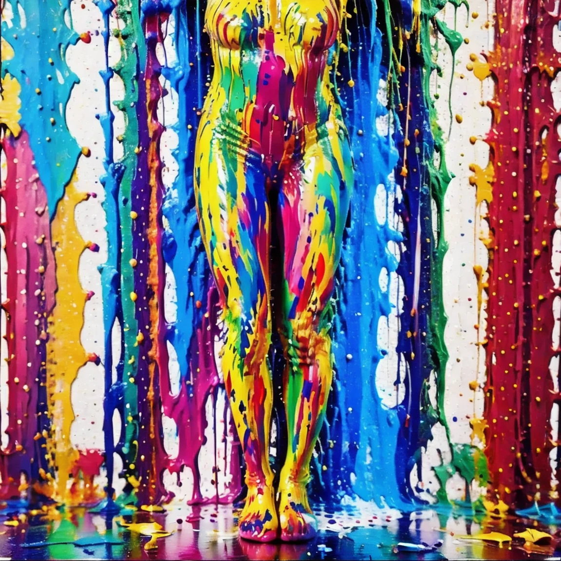 [Base:yayoi_mix-v2.5] Posing covered in paint 1 L4
