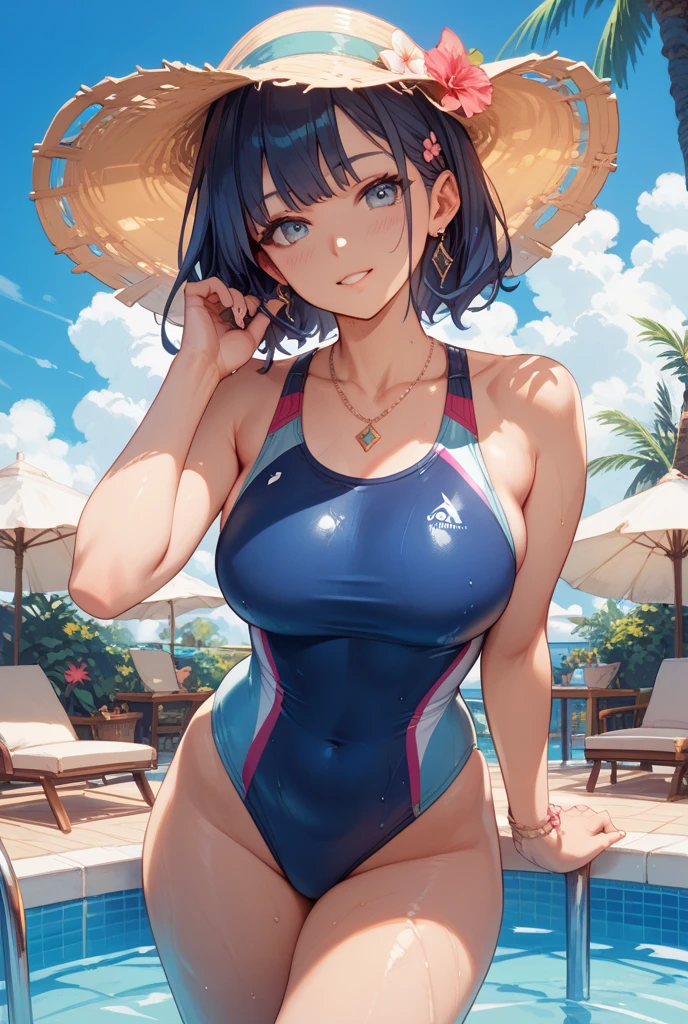V front string swimsuit、