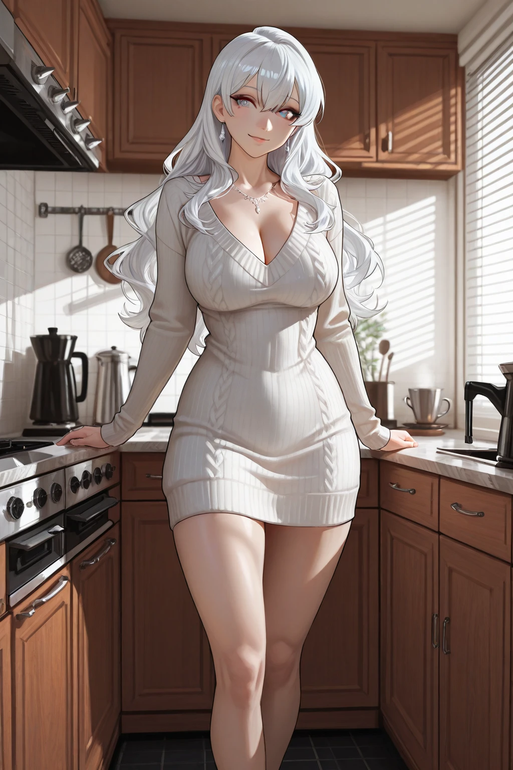 casual photo of Highly detailed portrait of an elderly Irish woman in RAW format, tired, worn texture, clear skin pores, and nose piercing. Lighting is impeccably balanced for photorealism, with sharp focus and smooth depth of field,Outfit: Bare-chested, wearing a thong and thigh-high stockings.
Pose: The woman is standing by the fireplace, one hand on the mantel, the other on her hip, with her body slightly turned to highlight her curves, looking alluringly into the camera., absurd res, highly detailed, masterpiece, chest exposed