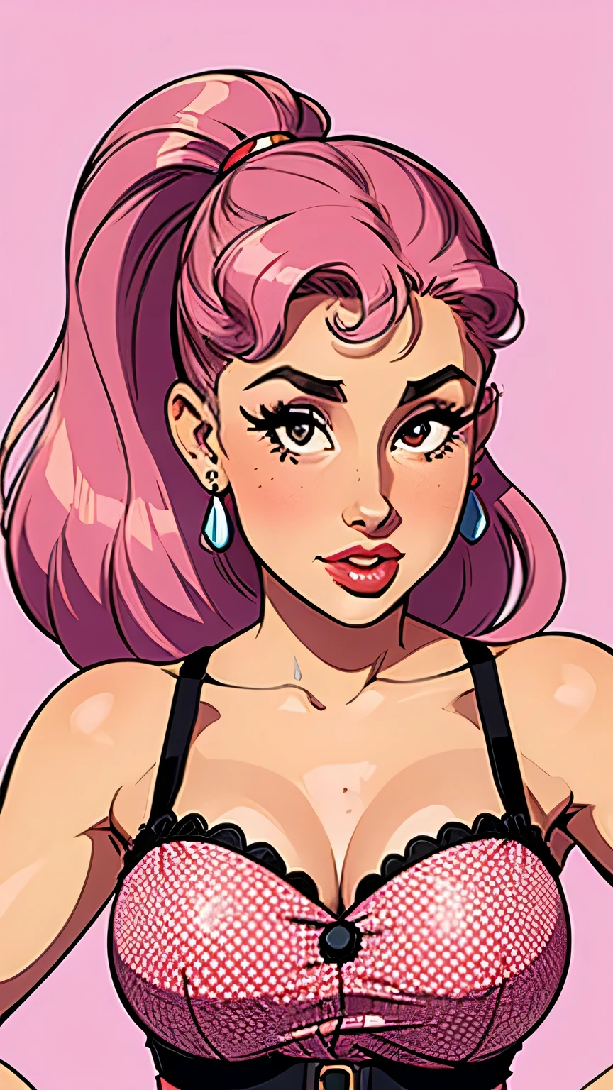there a woman in a pink top and a woman in a pink top, in style of digital painting, art digital painting, sultry digital painting, cartoon digital painting, digtial painting, digital matt painting, a digital painting, digital paining, oil digital painting, digital paintin, drawn with photoshop, digital art painting, digital paintting