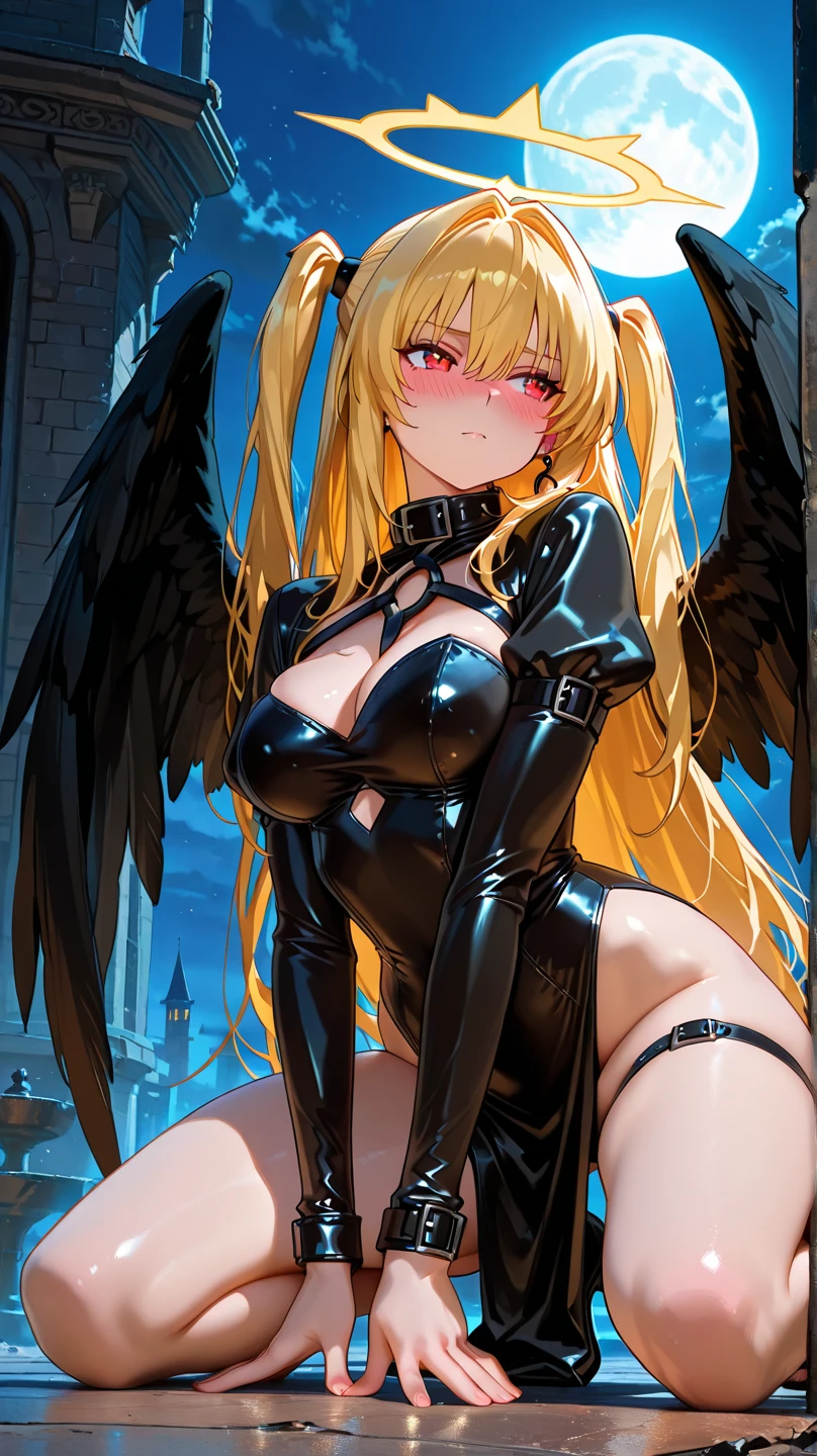 female archangel prepared for battle, an extremally beautiful warrior valkyre, ultra feminine, long hair, dark blonde hair, braided hair, wearing divine heavy armor, long leather boots, cleavage, big breasts, (white armor: 1.2), full plate armor, (angel wings: 1.2) spread, angel wings on both sides of her back, 2 sets of wings (left and right), posing for a picture, full body, floating mid-air, sunset, 16k, RAW, ultra wide shot, photorealism, depth of field, hyper realistic, 2.5 rendering, ray tracing