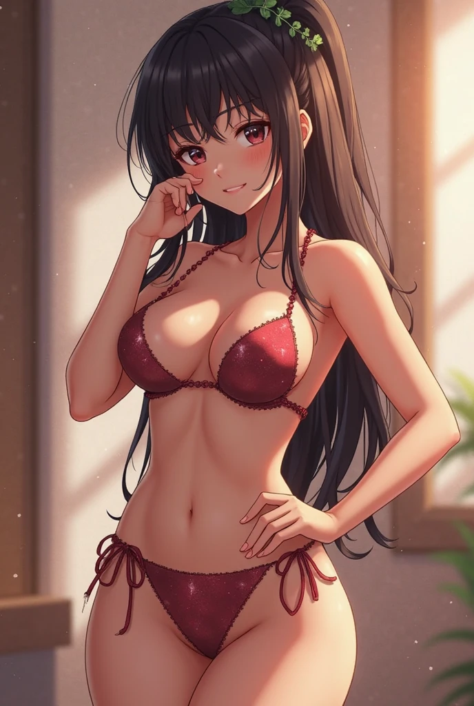 Create a hot naked anime woman