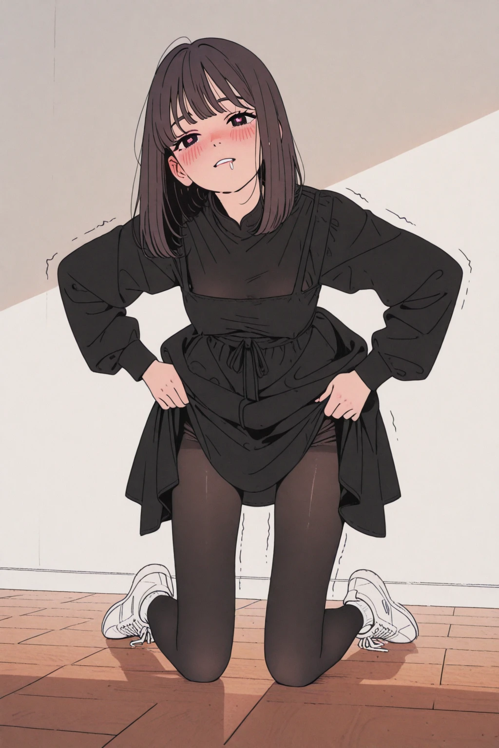 Nsfw、pantyhose 、sweater、lure、woman、masturbation、dildo、sex toy、pussy juice、squatting、open vagina