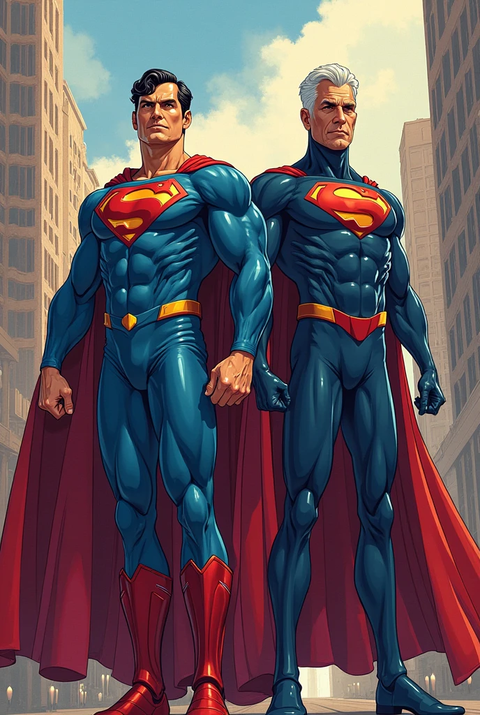 Men dressed like Superman with big ass and thong 