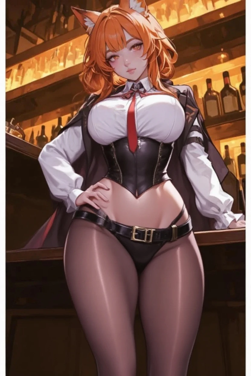 magazine cover, witch, casting a spell, big breasts, sexy pose, glasses, short hair, fringe, mature, redhead, hat witch