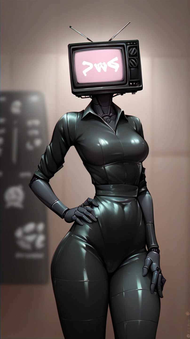 Caricature of a woman in a black suit with a helmet, Robot in a mechanical mask, Trendy cyberpunk mechanoid, Teenage black cyborg, Robot in a human mask, Cyborg Merchant Girl, retrofuturistic female android, African Android Woman, Dominatrix Robot, Full-length and head view, anya from spy x family, Robot Girl, gordon freeman as a woman
