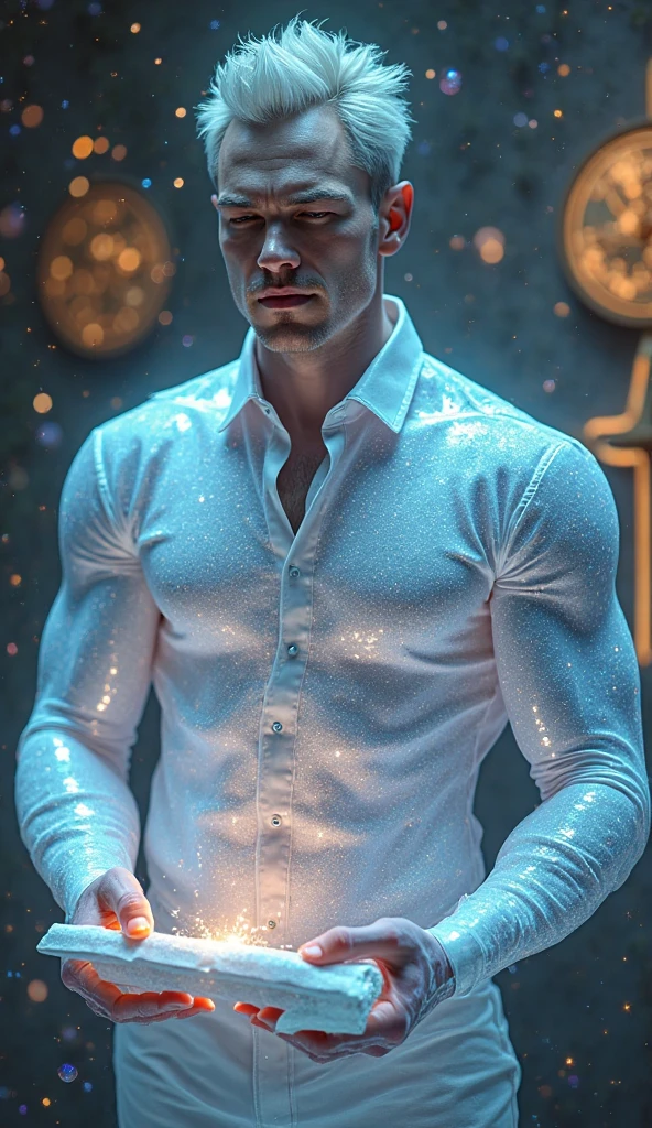 (8k, RAW Photos, Highest quality) masterpiece, 1 teenager, 18-year-old, Asian Muscular Man Watching the Viewer, Stand in front, Exposing his huge muscular chest, Puffy nipples, Sexy Six Pack, Tight waist, good looking, topless, Thick body hair, A man wearing thong underwear ,  Gradient Background, Shine & Sequin Backdrops , Cinema Lighting, Ultra-high resolution