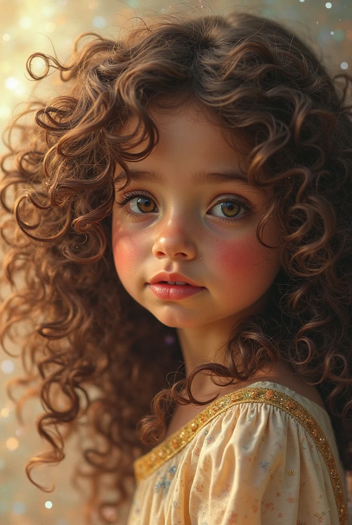 adolescent (18 years) CURLY HAIR, Lovely, white and with big eyes