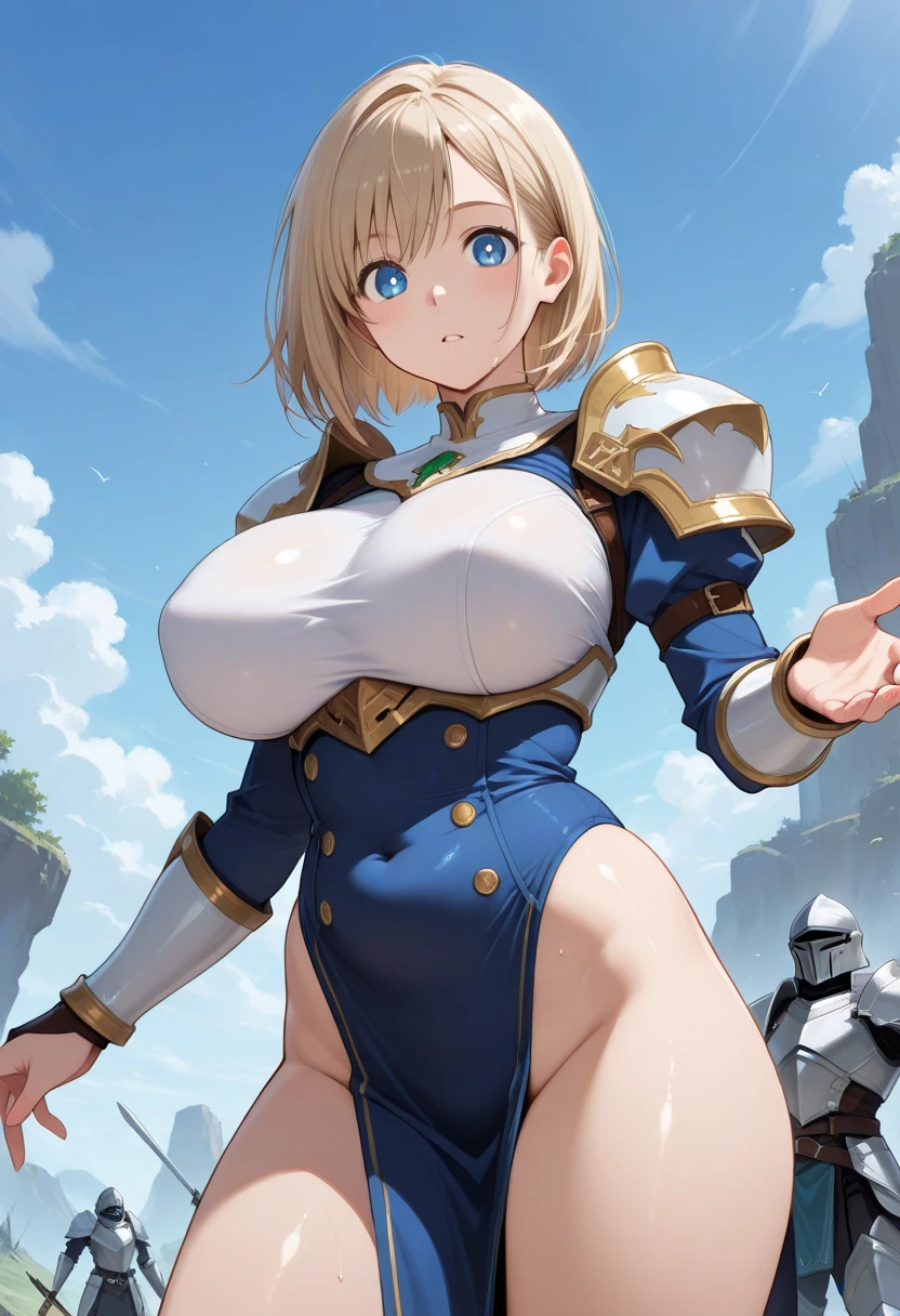 Power Girl, natural lighting, masterpiece, highly detailed, illustration, game CG, absurdres, high quality, aichan, beautifully detailed eyes, large breasts, makeup, glossy lips, full lips, scared, (tears, crying), (quicksand:1.3), Power Girl, Power Girl is nude, Power Girl has big ass, Power Girl has large breast, (tape gag), (tape bound), (arms bound), partially submerged, no clothes, nude