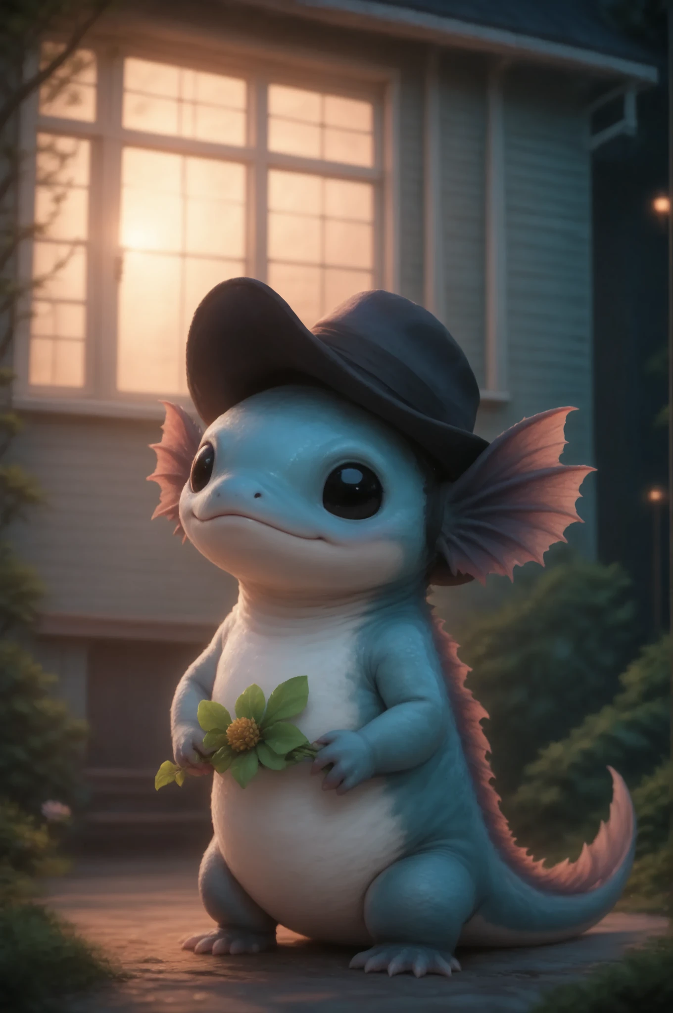 Character_Fuli, sniffs a beautiful flower near the house close-up blurred background.
masterpiece, cosplay has the best quality, ultra-detailed, great_detail, finely_detailed, cinematic emotional static frame, 8K UHD, extreme detail, physical-based rendering, HDR.
Unrealistic image, amazing quality, 8 thousand., Ultra HD, impressive lighting, fantasy genre, dramatic lighting. Highly detailed digital art style, (SFW:1.3).