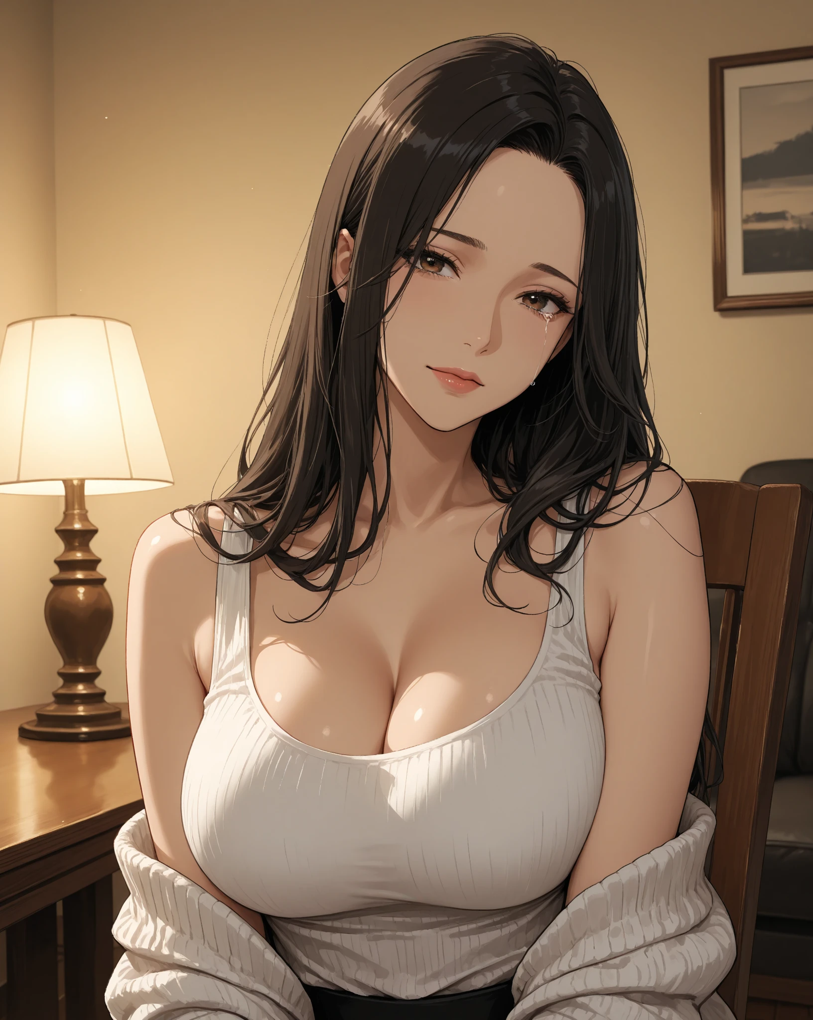 Hermosa milf ,  and a 22-year-old university male kissing 