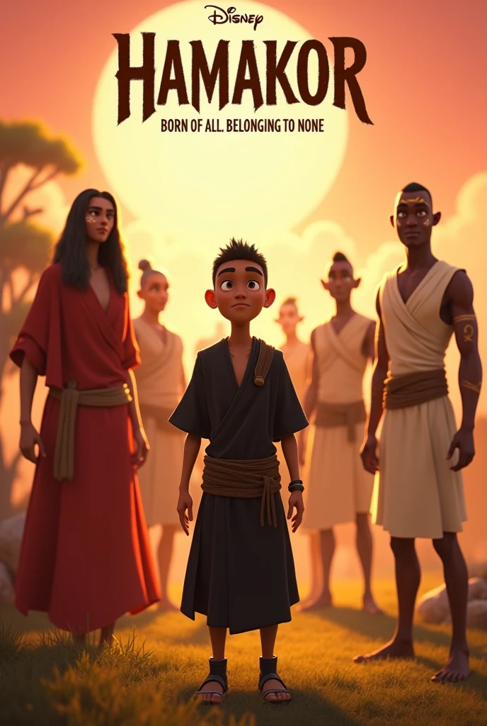 Generate me an image of three 3d cartoon afro warrior characters who are strategizing war