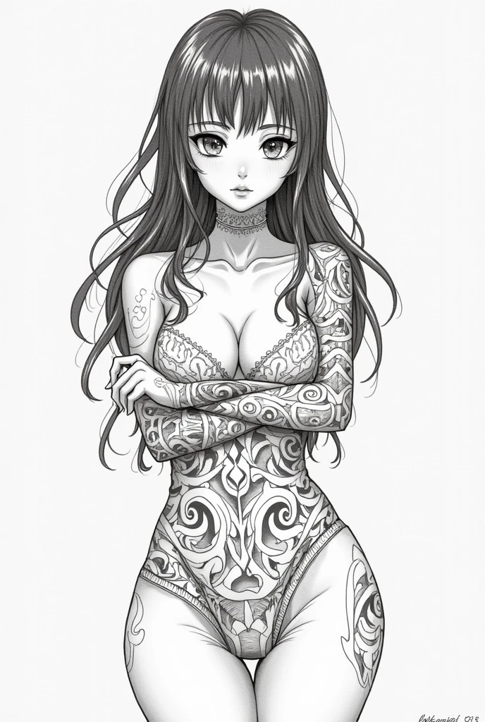 Keqing, genshin inpact, absurdres,highres,ultra detailed,ultra-detailed background,detailed background,extremly detailed,1girl,bunch of flowers,(zentangle:1.2),(geometric:1.2) black and white color palette, monochromatic, big , cleavage, sideboob, lingerie, realistic depiction, arms behind back, kaleidoscopic, multidimensional, ethereal glow, captivating uniqueness, surreal juxtapositions, visual symphony, unforgettable visual narrative, edgy, mathematical, simple-shaped vectors, highly modern, stylistic, polygonal abstraction, vector art, bold lines, minimalist color scheme, digital art, abstract geometry