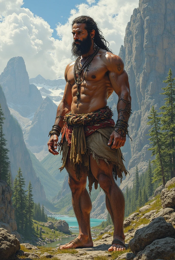 Nude hairy man