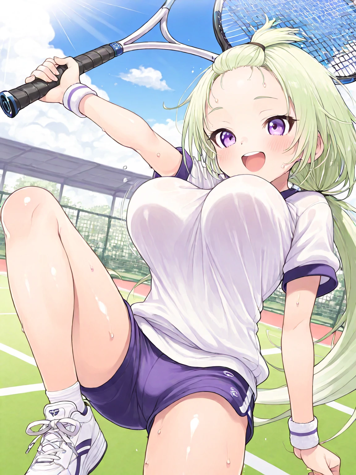 mastute piece,Best Quality,insanely detailed,8k cg,nsfw,
(shoot upper body:1.3),
(1girls:1.3),standing,looking at viewr,body in front,both arms behind back,(golf-wear:1.3),(bare breasts:1.2),(bare nipples:1.2),
break,
blush,shy,(ecstasy face),(trembling:1.2),break,(light purple hair:1.3),
break,
perfect breasts,perfect teats,(open mouth:0.9),(large breasts:1.2),
(golf-course),