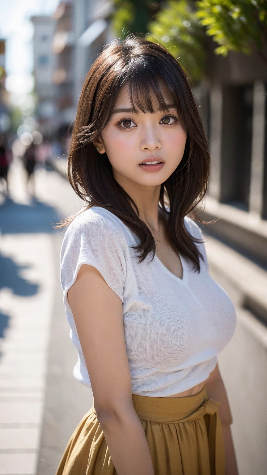 Chica coreana con minifalda sexy