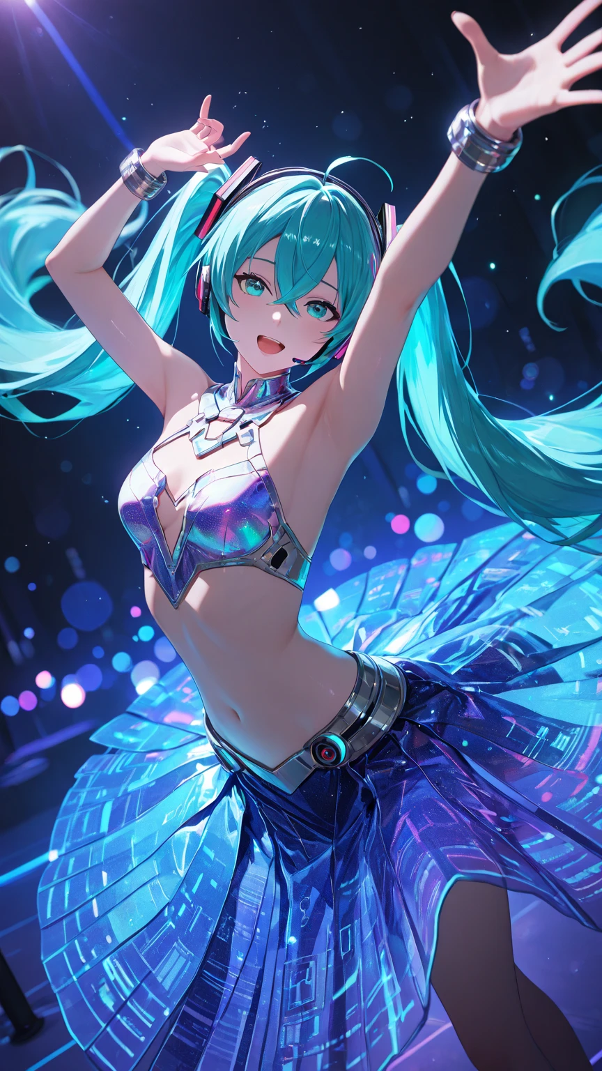 Gorgeous image quality, 8 k, high quality, masterpiece:1.2), ((masterpiece)), (high detail, high quality, Best Image Quality), young woman, Konosuba ,aqua, blue hair, Blue eyes, SEX from behind, art style by sciamano240, bikini, translucent clothing, bare hands, bare legs, I'm standing, huge breasts, middle thighs, room,