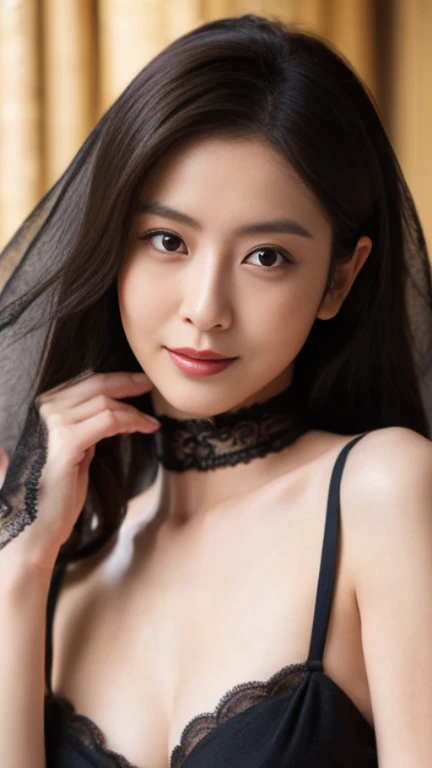 ((FLAT CHEST:1.8)), ((Lace)), (Happy smile), (((HIJAB))), masutepiece, High quality, UHD 32K, Realistic face, Realistic skin feeling , A Japanese Lady, 58 years old matured lady, , Very cute and baby-like face, (((FLAT CHEST))), (Night time at forest), ((look In front at the camera and SADNESS)), (((BLACK FLUORESCENT))), (((CUTE GIRL))), ((BLACK FLUORESCENT LIPS)), ((Floral Pattern)) little wearing strapless bra, strapless colorful bra, dark night background , black forest night, horror scary place, (from behind up).