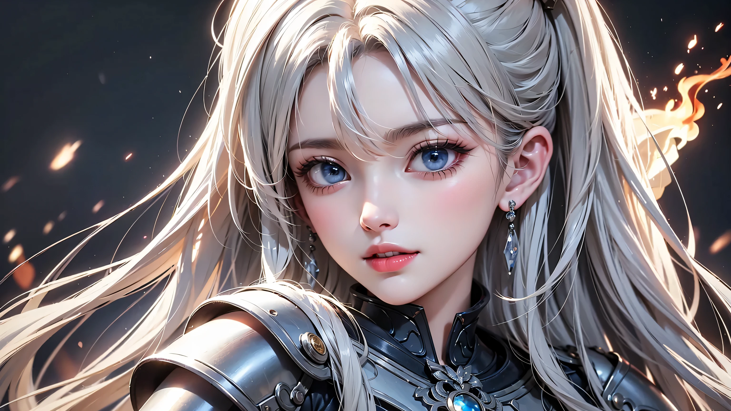 8K、Big breasts Very detailedな、masterpiece、Highest quality、(Very detailed)、Dynamic Angle、Mysterious look、Wind effects、Fantasyの背景、Rim Light、Cinematic Light、Ultra-high resolution、8K えー、Film Grain、Best Shadow、delicate、to be born、Particles of light、Fine skin、Detailed Armor Textures、Detailed face、Complexディテール、Very detailedな、Shine、A powerful deception、Silver Armor、(Have a weapon)、Slashing、Slashing Action、Big and ample breasts,Scapula、Shine目、 Long Cape、Fantasy、(to be bornきto be bornきとした)、Pauldrons、Complex、Complex、Perfect lighting、Looking at the audience、Cinema Lighting、fly in the sky、Flight、Holy Light、wonderful、bangs、that'the wind is strong、Frozen Mountain々々、Wavy black hair、The Lich Queen,sexy,charm,Short Bob,An elaborately decorated breastplate,