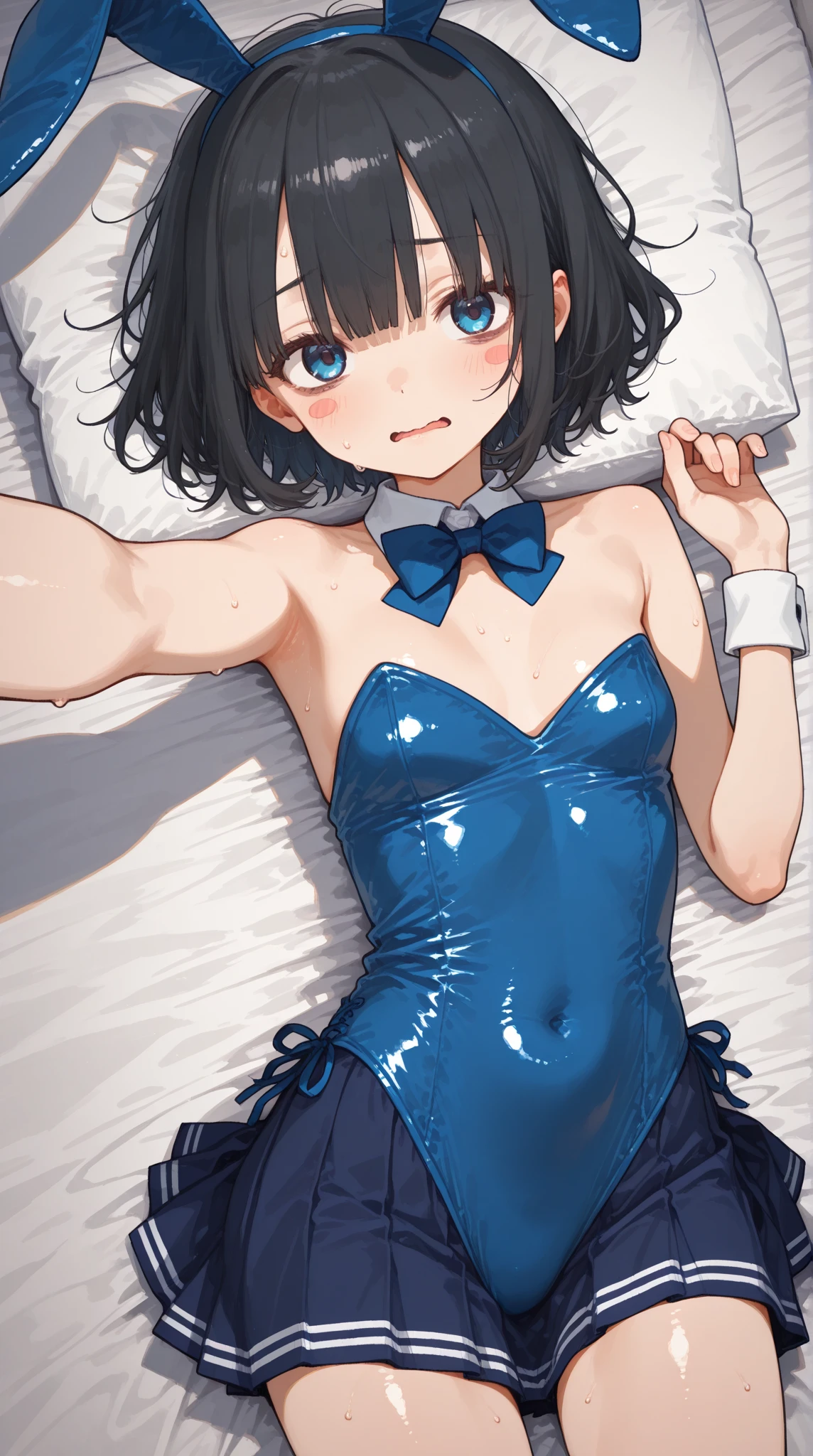 眼下に深夜の東京の夜景を一望できる高層ビルの屋上でMasturbationをするMasturbationしているnakedの24歳の少女、She has dark brown hair in a lob and short bob with sapphire jewelry.、A few star creams、Beautiful starry sky、Beautiful night view、、Small breasts、Small breasts、全naked、naked、Masturbation、Masturbation、She has pubic hair、She has hair between her legs. She is seducing me with her legs spread in an M-shape.、She has climaxed and has her eyes closed、Climax face、A face with an open mouth、She is not wearing anything、R-18 illustration、tall