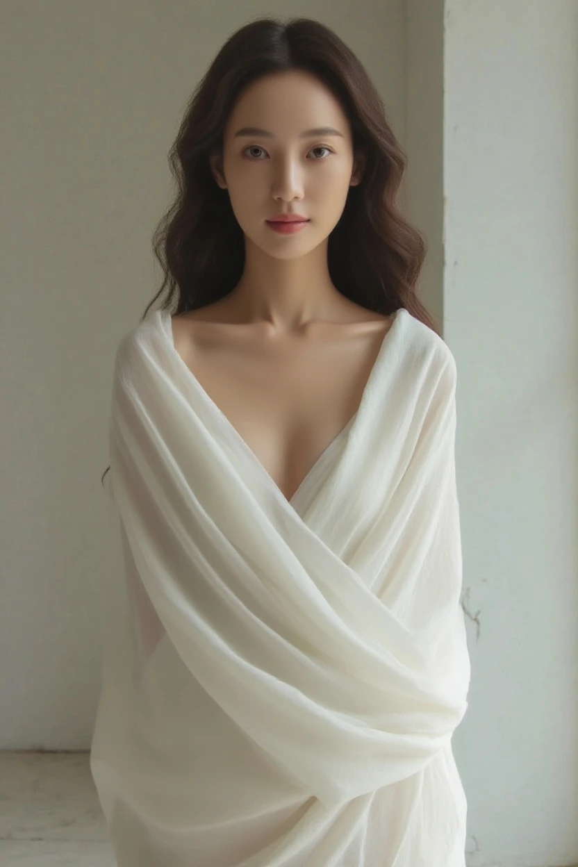 ((Best Quality, 8K, Masterpiece: 1.3)), Quarterppelganger Lens: 1.3, (Wet Clothes: 1.9), Perfect Body Beauty: 1.1, Bandeau Lace Dress: 1.1, Buttocks: 1.1, ((Splash Half Tied Fluffy High Double Ponytail Hairstyle, Small Tits: 1.3)), (Rain, Street: 1.3), Highly Detailed Face and Skin Texture, Fine Eyes, Double Eyelids, Whitened Skin: 1.3