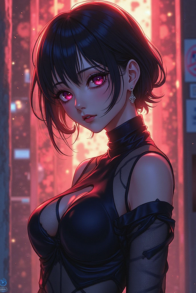 a sexy anime girl in a revealing outfit and sensual pose, beautiful detailed eyes, beautiful detailed lips, extremely detailed face and eyes, long eyelashes, intricate details, highly detailed, 8k, masterpiece, photorealistic, ultra-detailed, vibrant colors, dramatic lighting, cinematic composition, awe-inspiring, stunning, mesmerizing