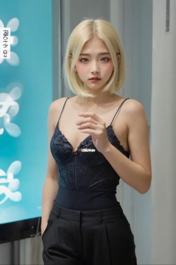 A woman of beauty in a fantastic space, Black blazer，Tight microdress white, 18k, {{Masterpiece}}, Best quality, High quality:1.4), simplebackground，Green background，，{{[[front look}}, Photo pose)]], very pretty look face, And very nice blue eyes, cute images, cute images, {{Expose the lateral breasts}},, {{{{slim sexy body}}}}, {{{{{{Tall woman}}}}}}, {{177 cm tall}}, 独奏, upper legs, Lovely, Adorable, Pale skin, {{18to 22 years old German girl}}, look beautiful German girl and blue eyes or green eyes with platinum blonde hair color), Nordic German young girl, {{{{{{{{{{cleavage}}}}}}}}}},