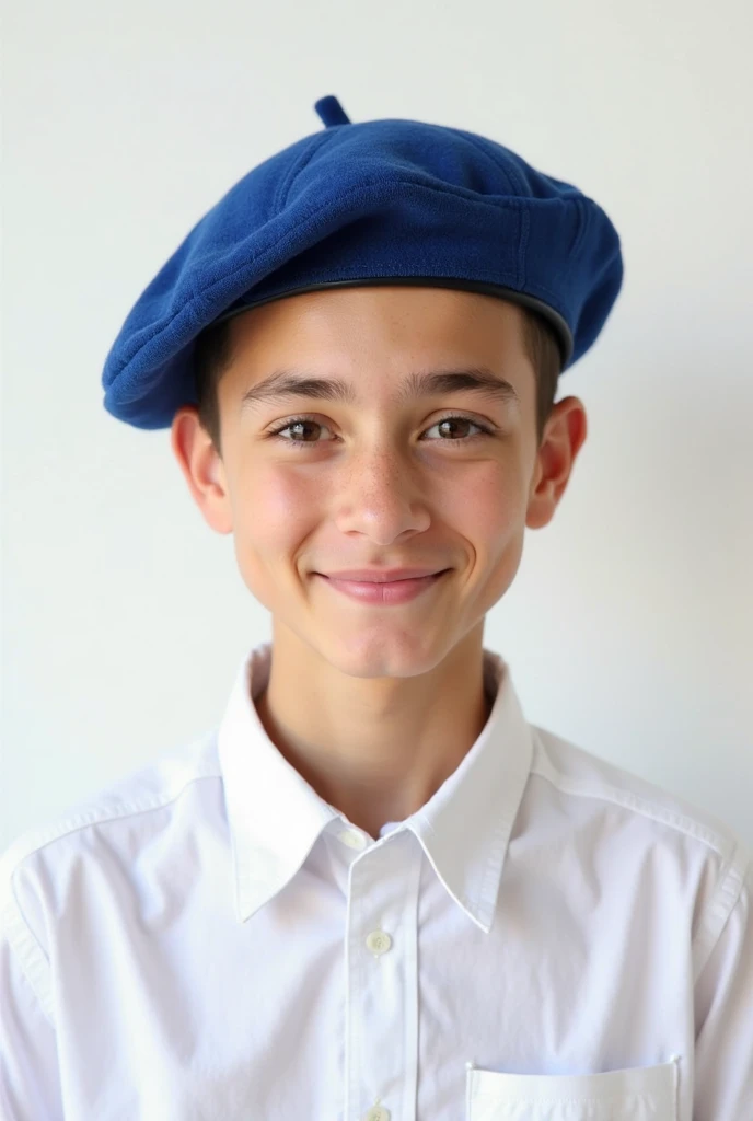 Russian boy against the street
