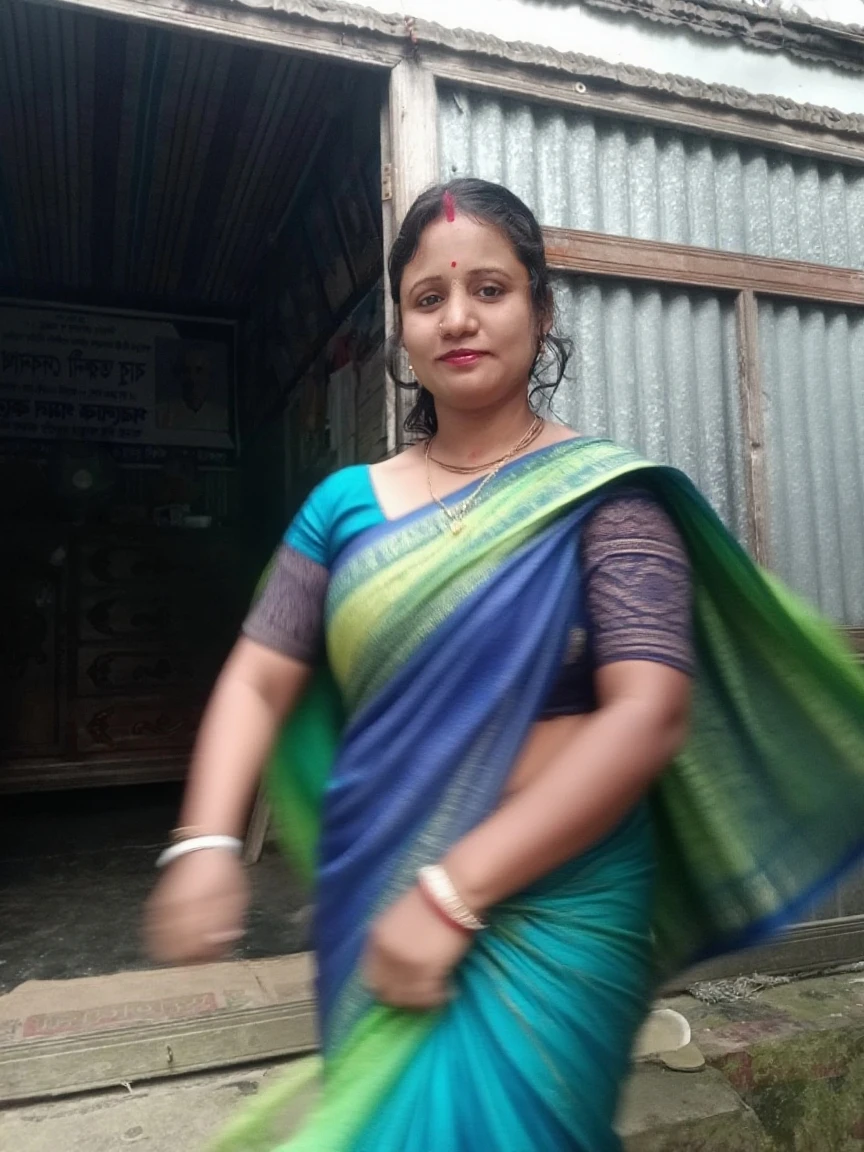 a woman is posing for a photo,(wearing indian_dance_dress:1.3), green dress, 
good hand,4k, high-res, masterpiece, best quality, head:1.3,((Hasselblad photography)), finely detailed skin, sharp focus, (cinematic lighting), collarbone, night, soft lighting, dynamic angle, [:(detailed face:1.2):0.2],(((exhibition inside theater))),change clothes