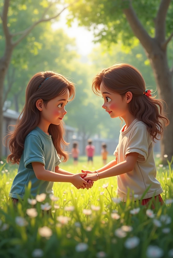Girl helped poor person
