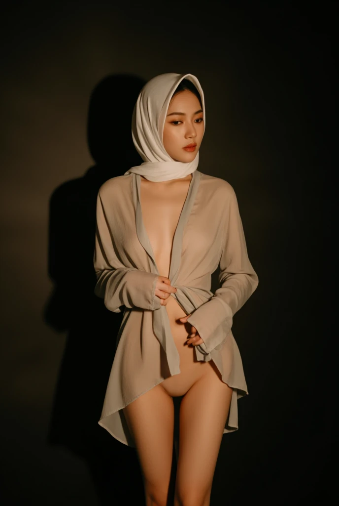 (​(masterpiece, Best Quality, High resolution, 32K HDR)), (((1female, Solo))), (Ultra realistic portrait of mature Malaysian woman:1.3, Mature Muslim Woman:1.2, Chubby Malaysian Woman:1.35, She is a 50-year-old Malaysian:1.35, hijab:1.3, Housekeeper, Tanned skin:1.2, sheer shirt:1.75 , transparent shirt:1.7, see through shirt:1.7, nipples1:15, Bare legged:1.2, rubber glove:1.2), (Tongue out:1.7, Shabby abandoned house:1.15, Shaved armpits:1.75, ultra gigantic tits:1.5, Dark atmosphere:1.15),