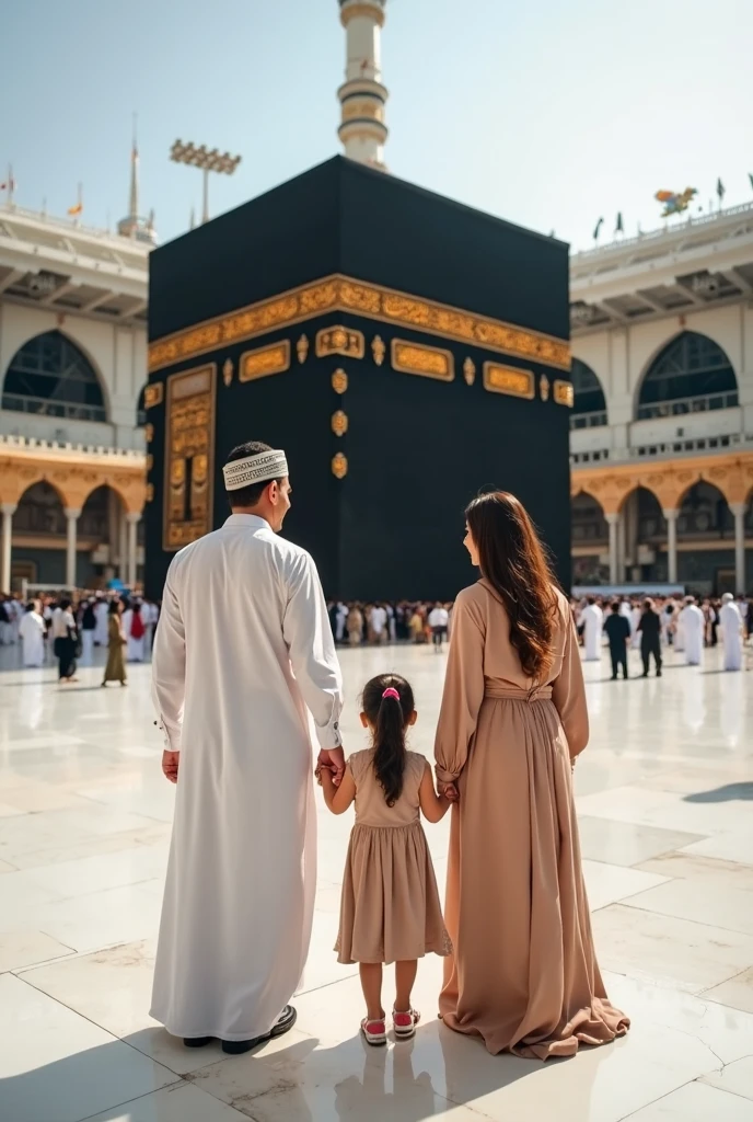 One family 
In Yung 5 person family one father and mother two daughters and one son on the kabaa 