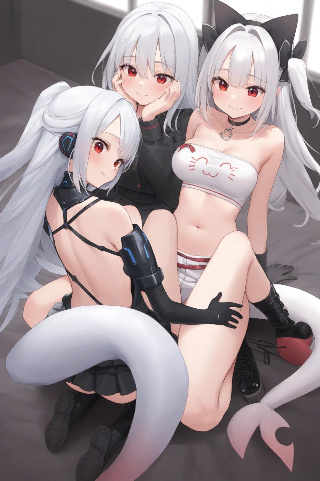 (Highest quality), (High resolution), (masterpiece), (Very detailed), Wolf Ear, Silver Hair, Long Hair, Bright Blue Eyes, One Girl, Silky skin, Shiny skin, Athletic build, blush, Heavy breathing, chest, (Swimwear), Front view, (Bright saturation), Sexual pose, Dripping love juice, Heart pupil, Trembling with sexual climax, Heavy breathing, Corner masturbation