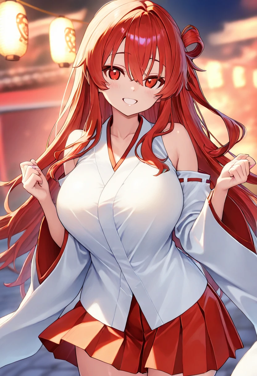 score_9, score_8_up, score_7_up, source_anime, masterpiece, 1girl, tania, red hair, eyes, white leotard, red skirt, open bottomwear, black thighhighs, detached sleeves, dragon tail, indoors, cowboy shot, from side, looking at viewer, open mouth, armpit crease, armpit peek, skin fang, <lora:TaniaPONYXL:0.8>,
