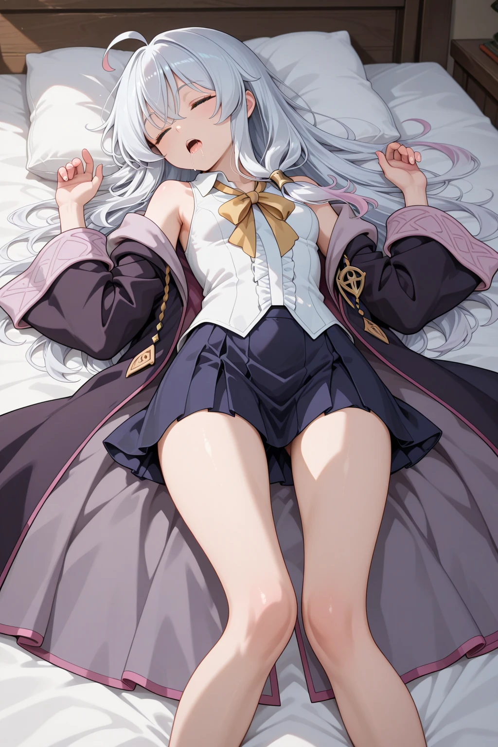 1 girl,kuchiki rukia,confident,soft smile,sitting in bed,black sailor uniform,tight,white socks,outstretched arms,tail,cat ears
BREAK
((masterpiece)), (top quality), (best quality), (((ultra-detailed, 8k quality))), (large masterpiece digital art), (detailed line art), ((perfect anatomy)), extremely detailed body, extremely detailed finger, best hands, perfect face,perfect ears, beautiful face, (blush), extremely detailed eyes, ((expressive eyes)), gradient eyes, beautiful eyes,glowing eye pupils,perfect ears,perfect eyes, perfect fingers,perfect nails,
BREAK
(intricate background of room decorations), bedroom space,night atmosphere,black light, bokeh lighting,1 window,1 mirror,bed,pov eye