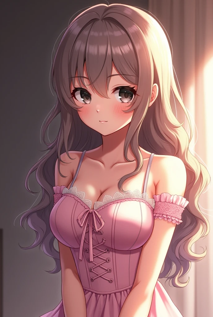 Himari Meimei, masterpiece, Voluptuous thighs, 8-year-old, , petit body, gigantic breasts, {1 Girl}, Cute and erotic smile, Highly detailed glowing purple eyes, {{{Completely naked}}}, Browsing Caution, nsfw, Spread your legs wide, Cum in pussy, Pussy juice, partially undressing black dress, Fine light pink nipples, In a luxury resort hotel bed, no panties, 困り眉, open legs, focusing vagina, legs up, skirt lift, exposing breasts, exposing Detailed childish pink vagina, squatting