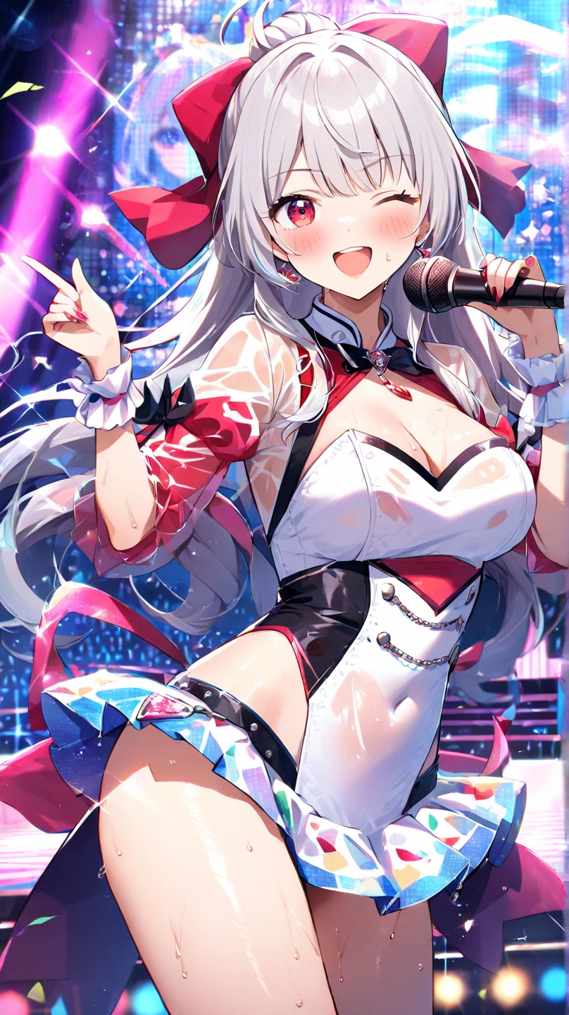 (masterpiece,best quority,detailed:1.2), (1girl:1.5),
kaleidogradient multicolor,insane use of color,unexpected combination color,gray-line fractal pattern background,
BREAK,
mixture warm-color and cold-color,
intricate design graphic,curvy and oblique graphic design,
playful gradient patterns,lively vibrant texture,
