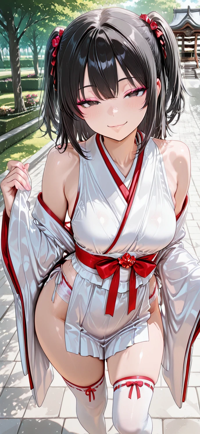 Kitasan Black,smile、looks happy、(naked:1.5),Outdoors、blue sky、(Wearing a collar:1.5)、Earrings、Earrings、bracelet,(masterpiece, Highest quality, Highest quality, Official Art, Beautiful and aesthetic:1.2),(Ultra-detailed),Open your mouth,(Steam coming out of the sides:1.5),(Cowboy Shot)、(Beautiful Face:1.4)、(Peeing:1.5)、Up from the bottom、Sweat、Facing forward,(最高のsmile:1.5)、全naked,Full nudity、navel piercing,Short Hair,((Slim figure))、(3 year old girl)、,(Small breasts:1.5)、shaved pussy,、(Hands on hips)、Very detailed、Animal ears、全naked、Full nudity、Beautiful background、Cherry blossom trees、blue sky、Very detailedな体