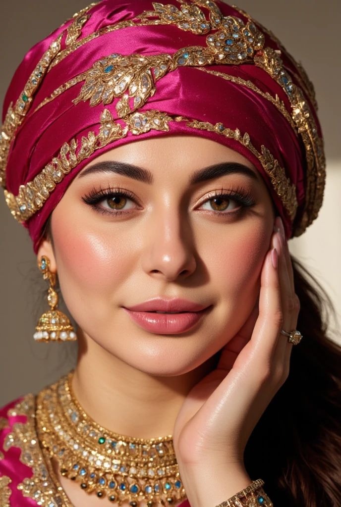 perfect eyes, fantastic face, Arabian, beautiful look, ((light lips, bright eyes, curve heir 1.5)), (((beautiful details very huge breast ))), (Straight round and ultra huge clevage breast), A glorious gorgeous, glorious gorgeous face, pretty face, bright eyes, (detailed different Colourful elegant Hijab with Designs with Voile, Pearl, Glitter, Textile and sleeves), updo elegant hair, blurred gray tones background, ultra focus, face ilumined, face detailed, 8k resolution, painted, dry brush, brush strokes, razumov style and garmash style, by Tokaito, （fluorescent colours：1.4），（semi transparent：1.4），（retro filters：1.4），（fanciful：1.4）， Soft Fluffy Soft Landscape Light Soft Whimsical Light Modern Transportation Background Ultra Realistic Ultra High Quality Cinematic Lighting Huge Details Full HD Painting Plenty of light，diagonal bangs， Bright Colorful Hijab with Hijab Head wear ，side masterpiece， best qualityer，realskin，（sportrait：1.5）， 1girll， bluntbangs， (long wavy hair)， ((Modern Transportation Background behinf her)), ((Big Sexy Body Shape)), (Portrait Photo) (((Sexy Pose)))